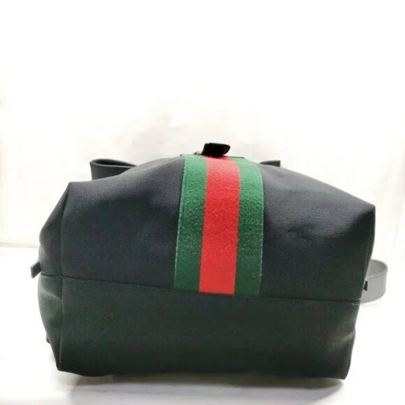 Gucci BackPack Bag Sherry Line Black Canvas 850-032125 - Picture 5 of 16